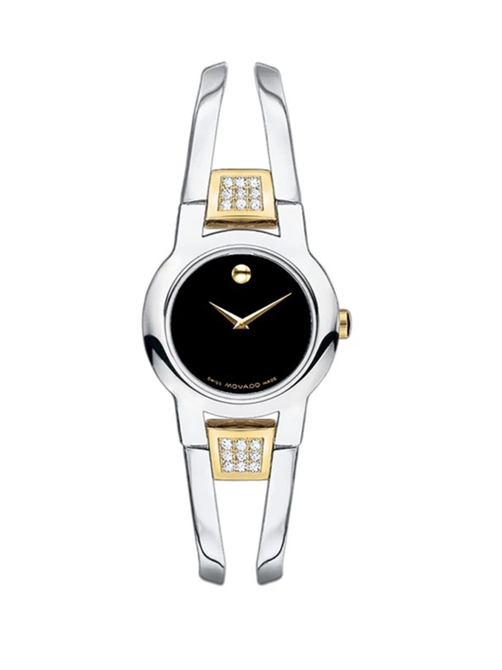 Movado Amarosa Two-Tone Diamond Watch – Swiss Movement, New Battery, All Links